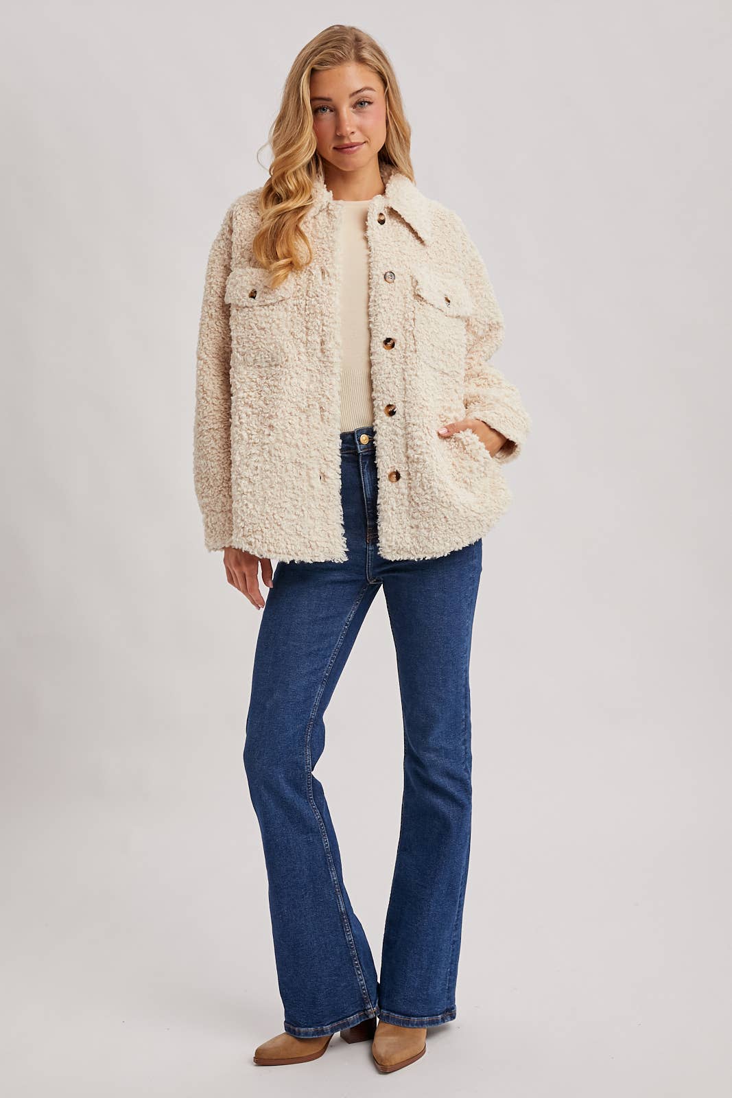 Porter Boucle Jacket in Cream
