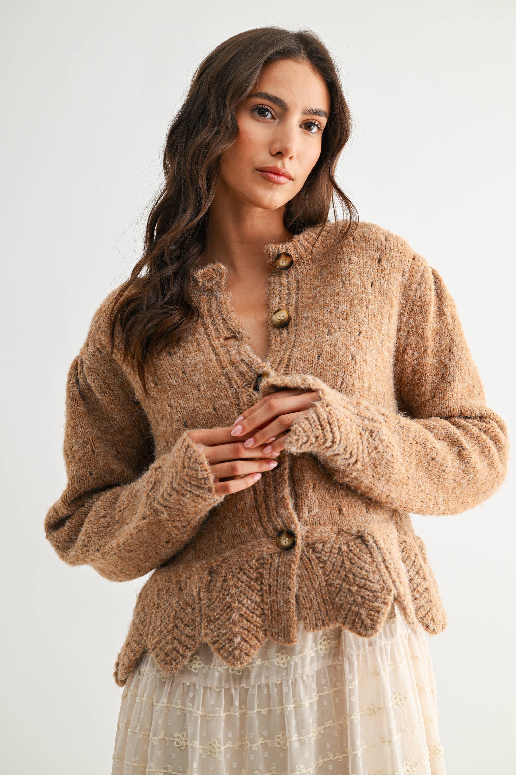James Textured Knit Cardigan
