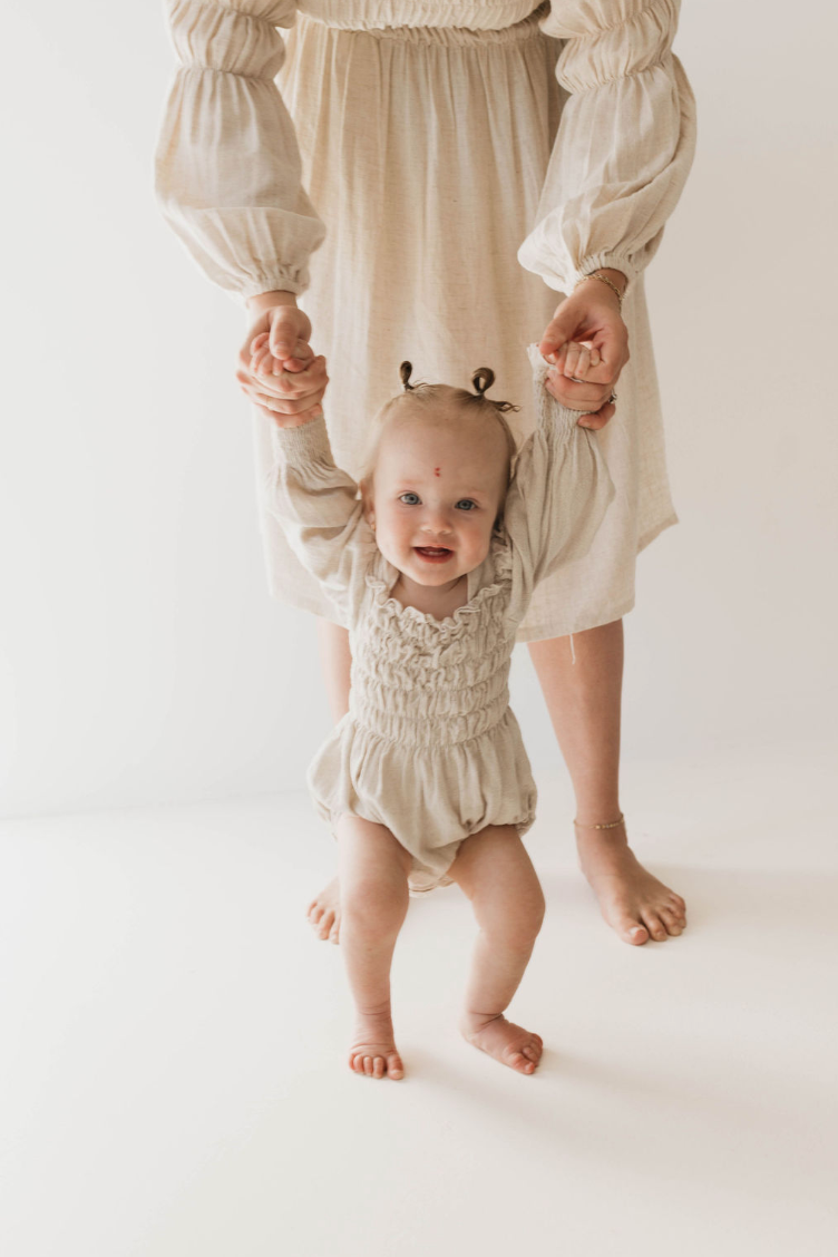 Hanna Smocked Baby Romper