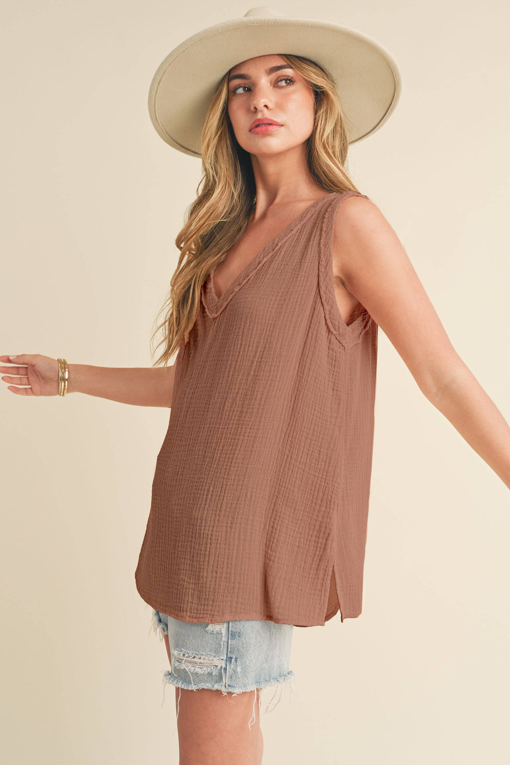Nasia Top in Terracotta
