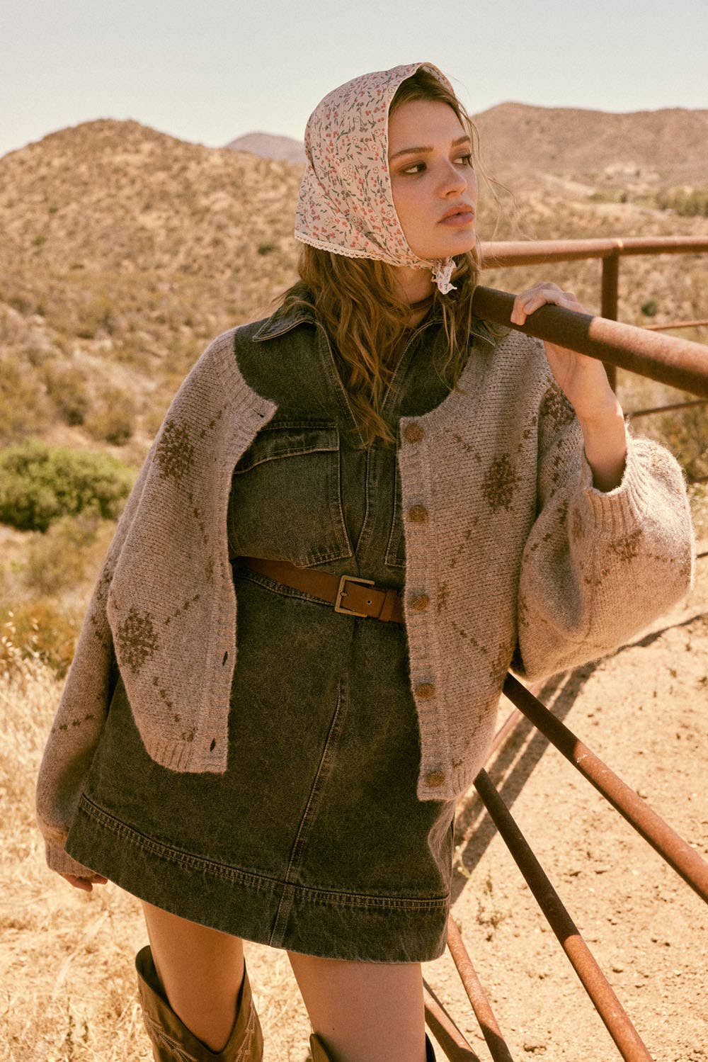 Snowflake Jacquard-Knit Cardigan