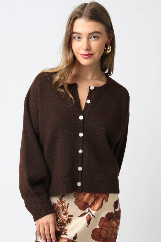 Lina Knit Top in Brown