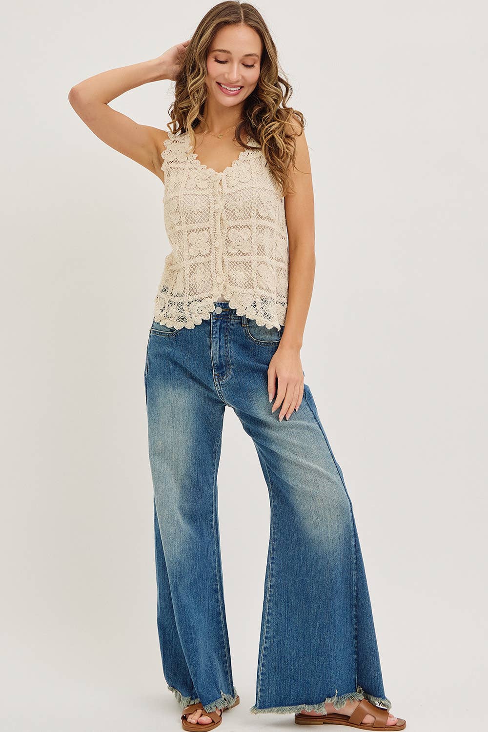 Beckett Floral Feel Crochet Tank