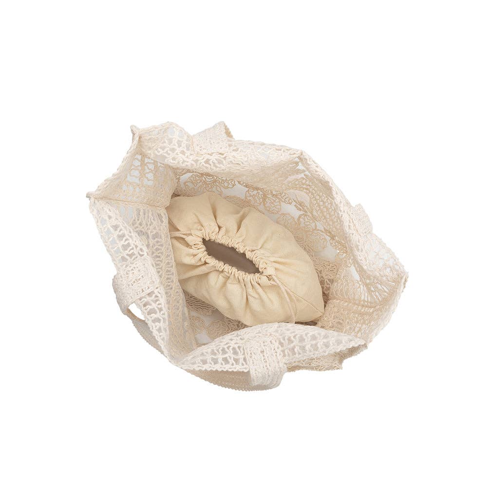 Aire Natural Crochet Tote Bag