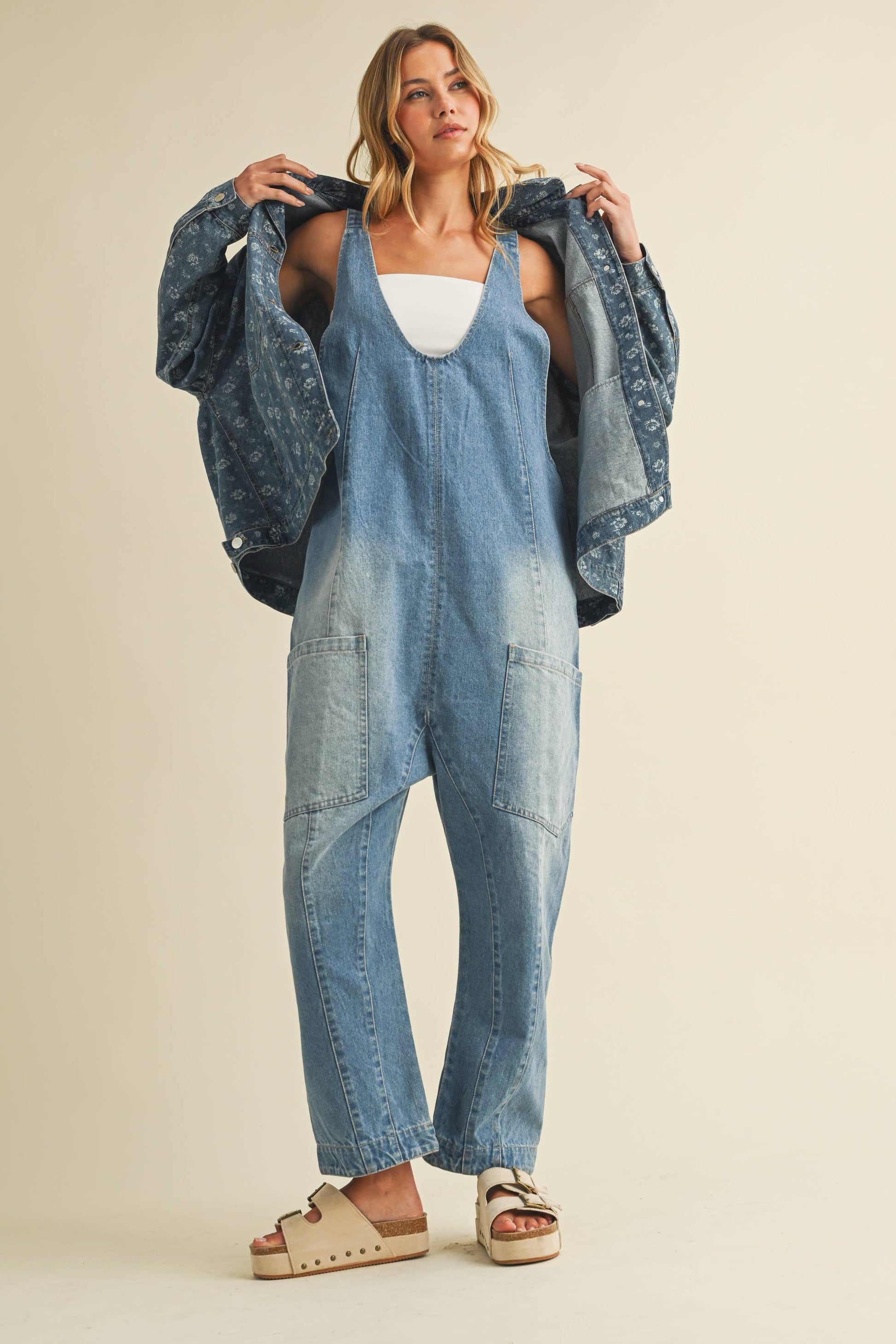 Lacey Floral Denim Jacket