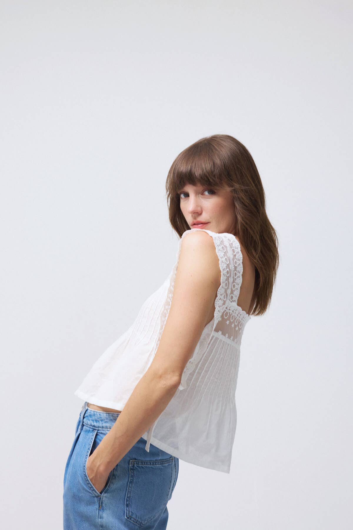 Amelie Lace Trim Top