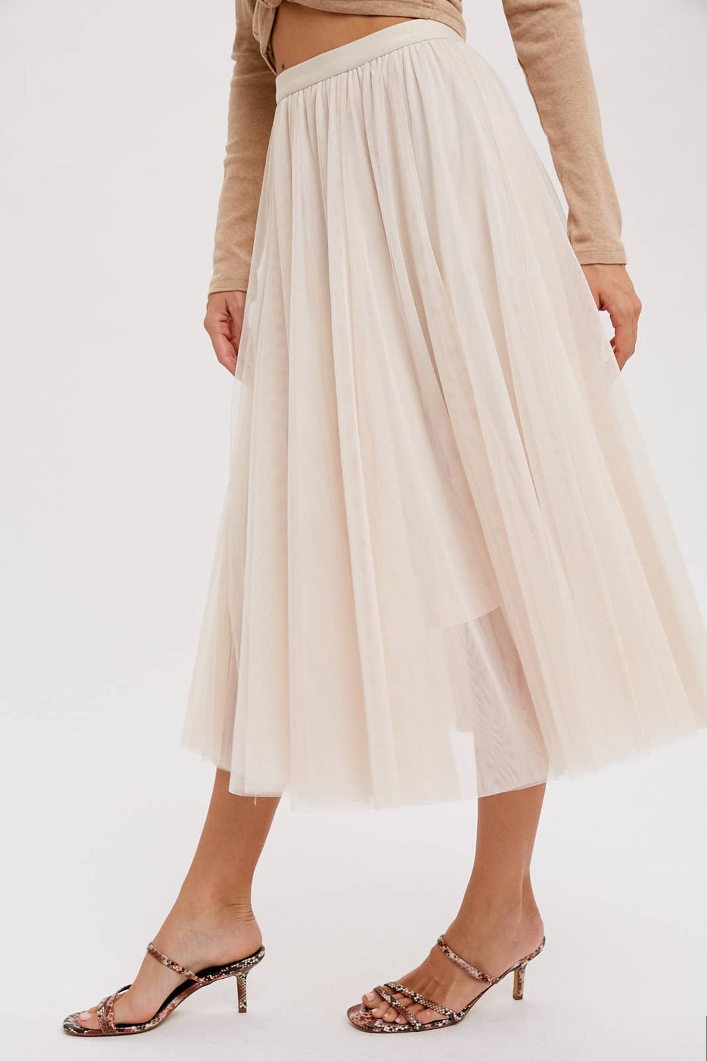 Rinna Tulle Midi Skirt