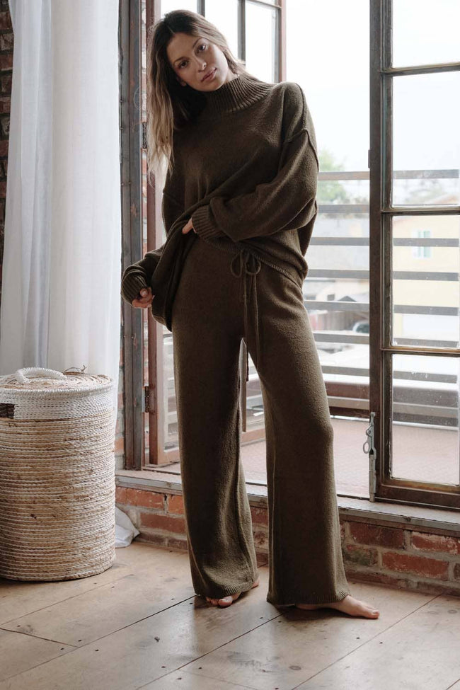 Janie Olive Knit Pants