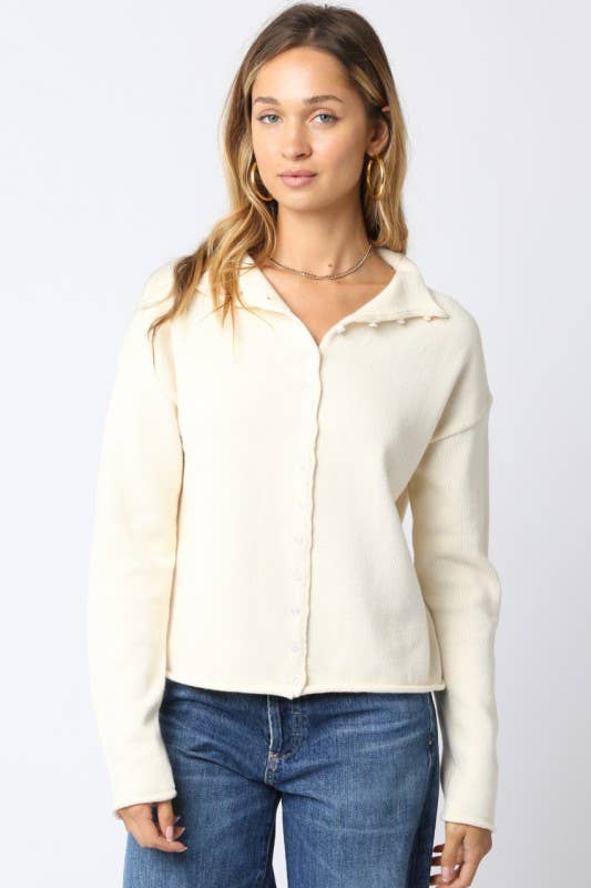 Elisa Button Knit Top