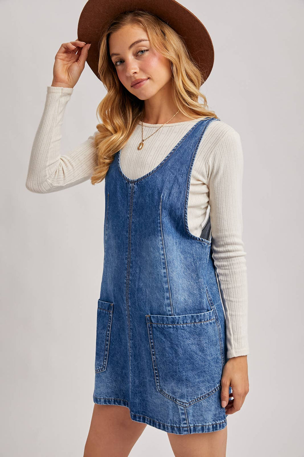 Lola Overall Denim Dress