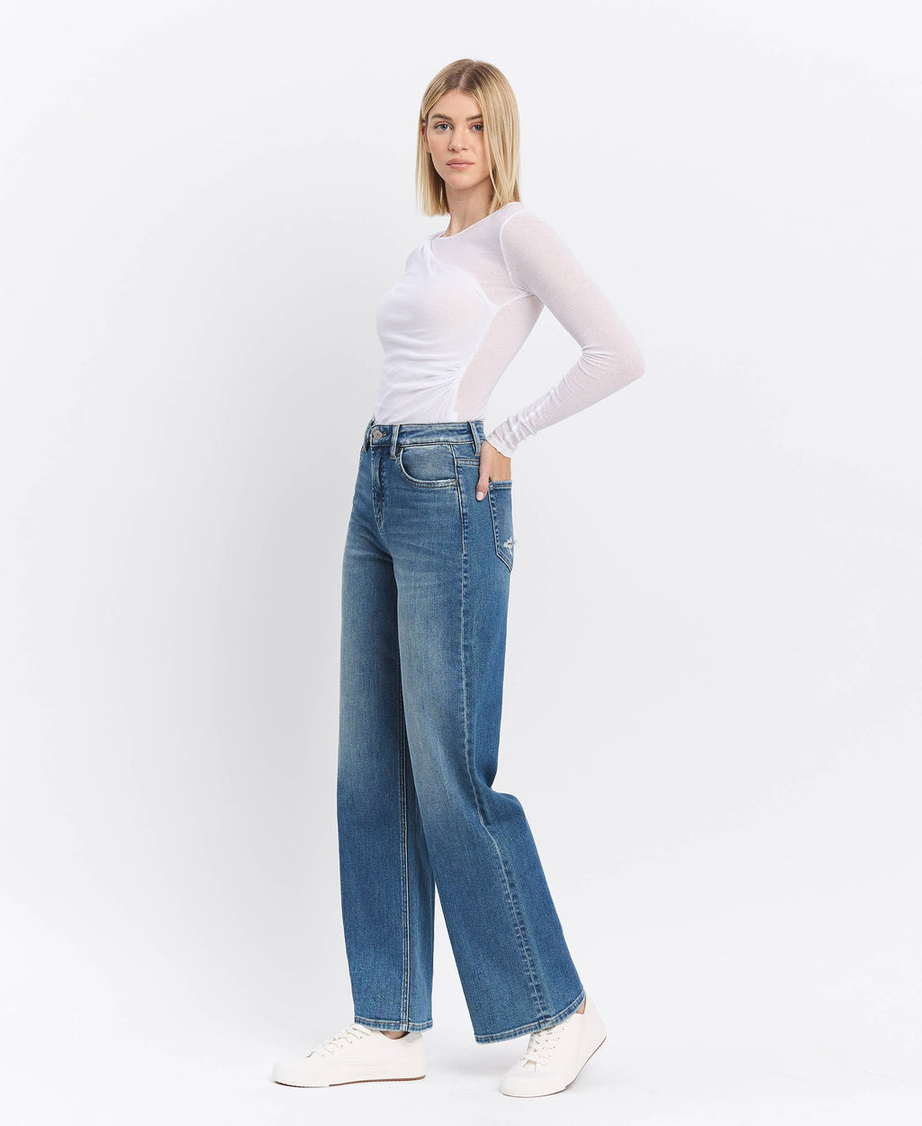 Hank Super High Rise Wide Leg Jeans
