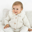 Baby Fur Collar Cardigan Sweater