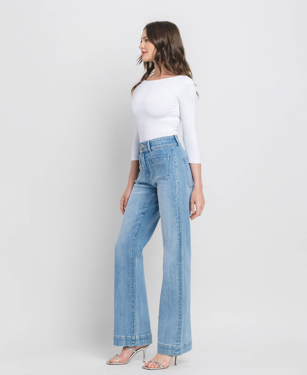 90s Vintage Super High Rise Flare Jeans
