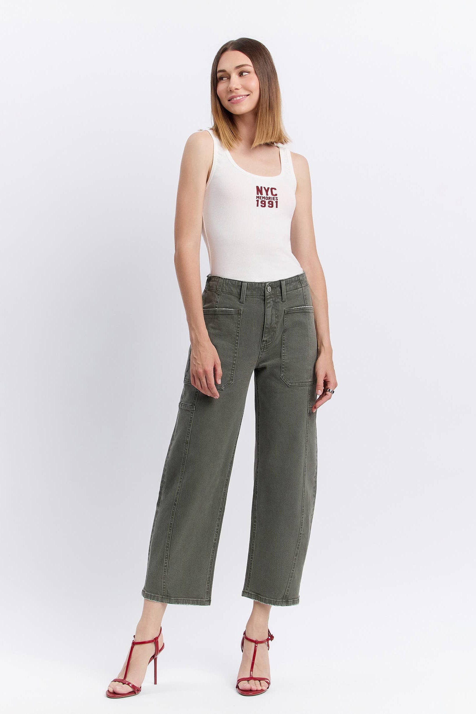 Forest High Rise Barrel Jeans