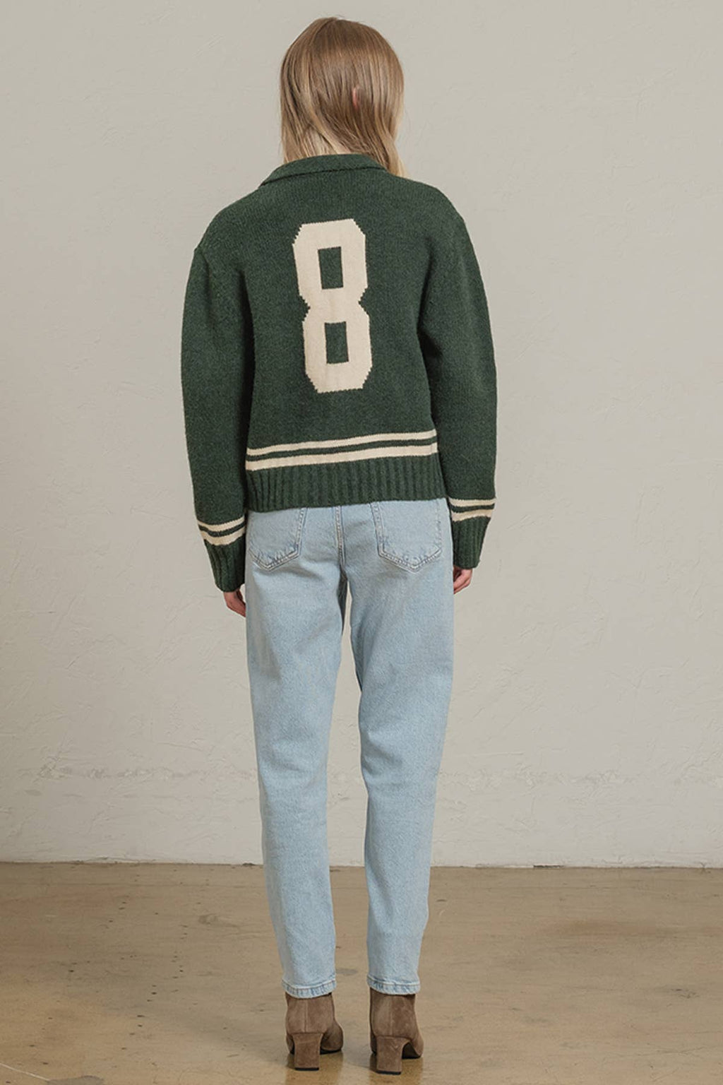 Retro Varsity Zip Knit Jacket