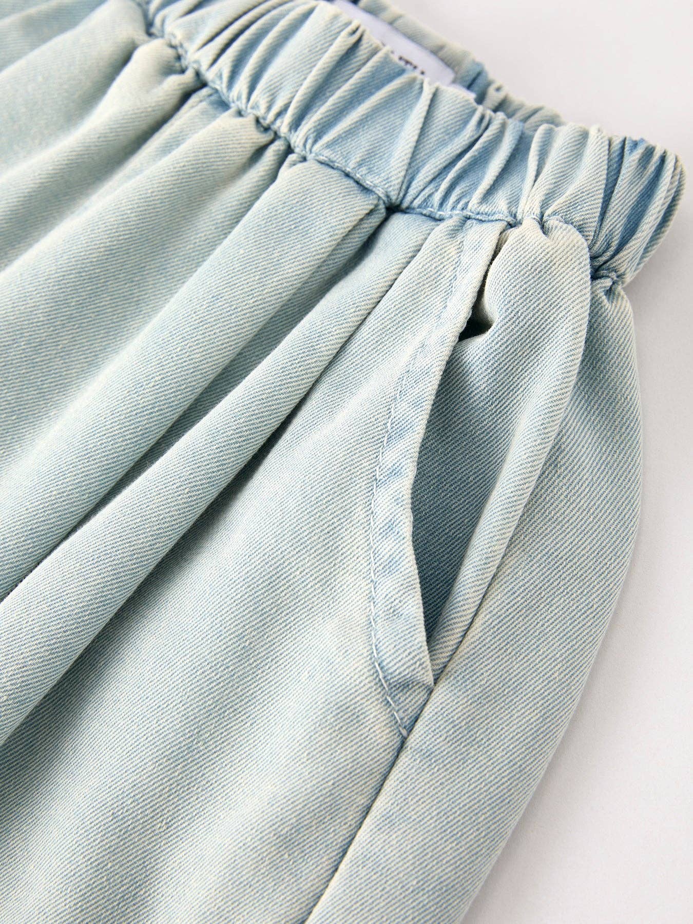 Summer Light Denim Lace Girls Set