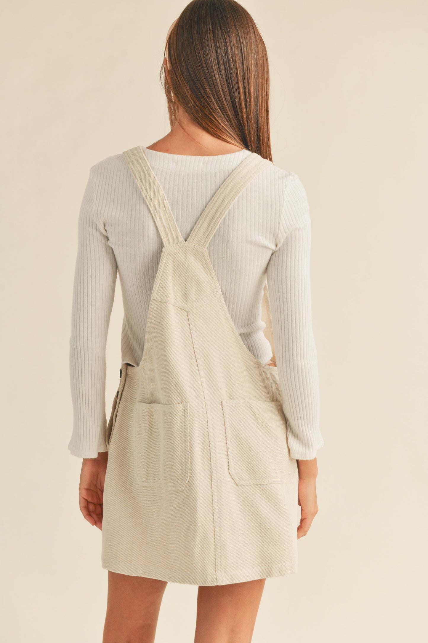 Atlas Jumper Dress in Beige