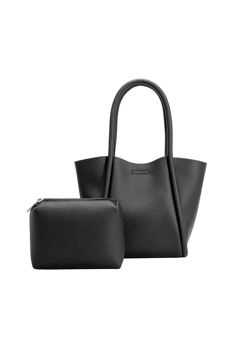 Mariah Vegan Tote Bag in Black