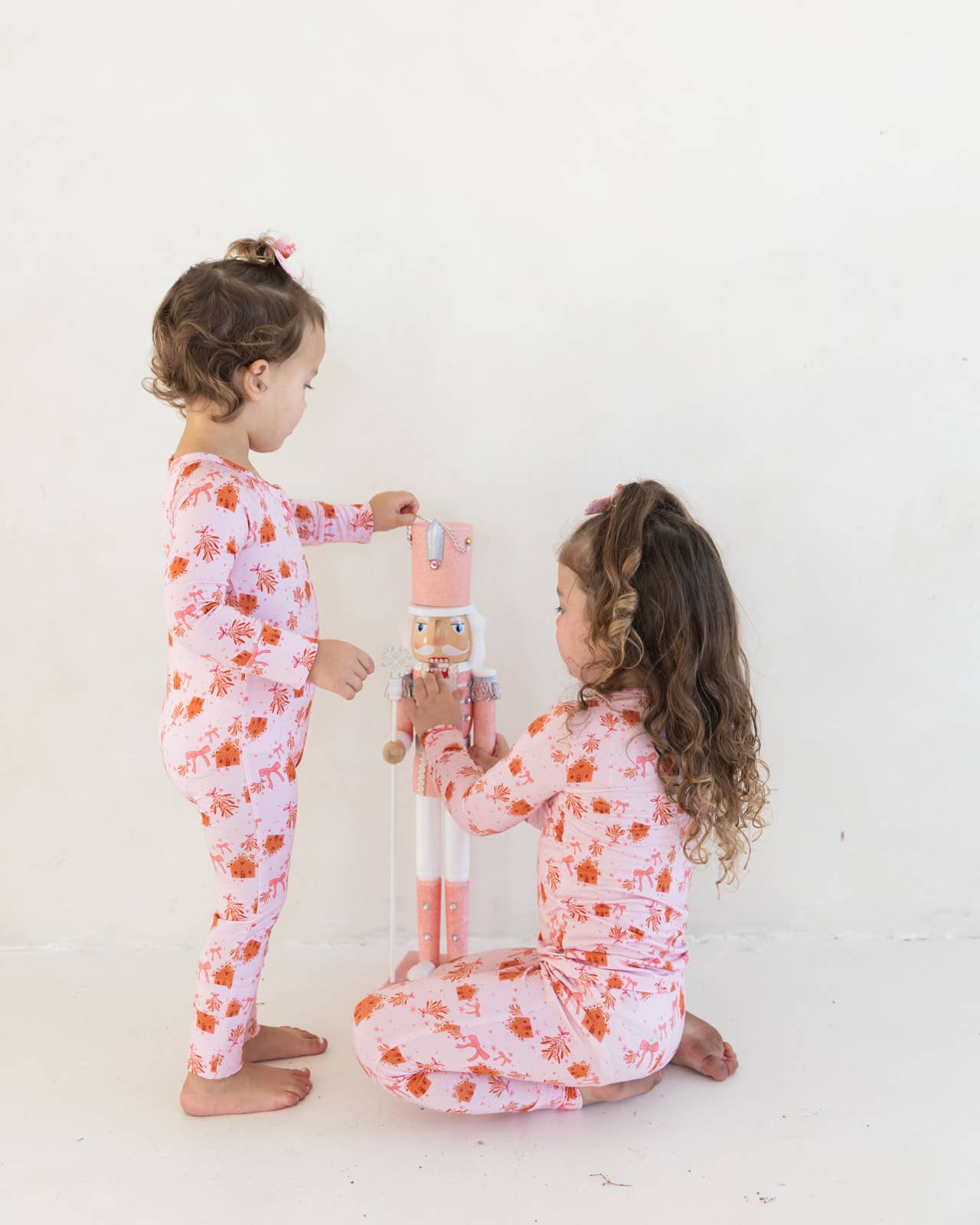 Pink Gingerbread Bamboo Two Piece Pajamas