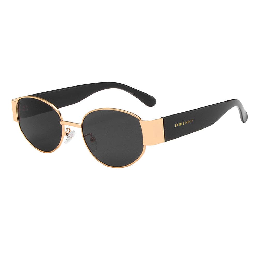 Elliott Polarized Sunglasses in Black/Gold