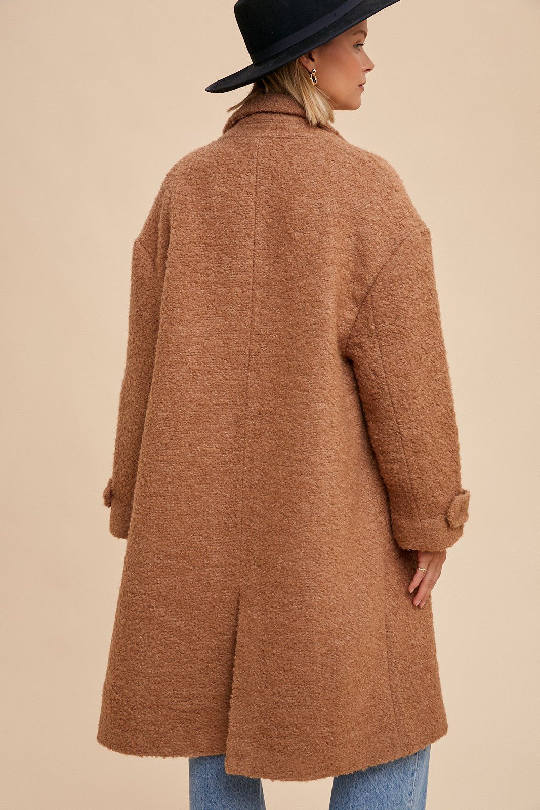 Blaise Boucle Coat in Camel