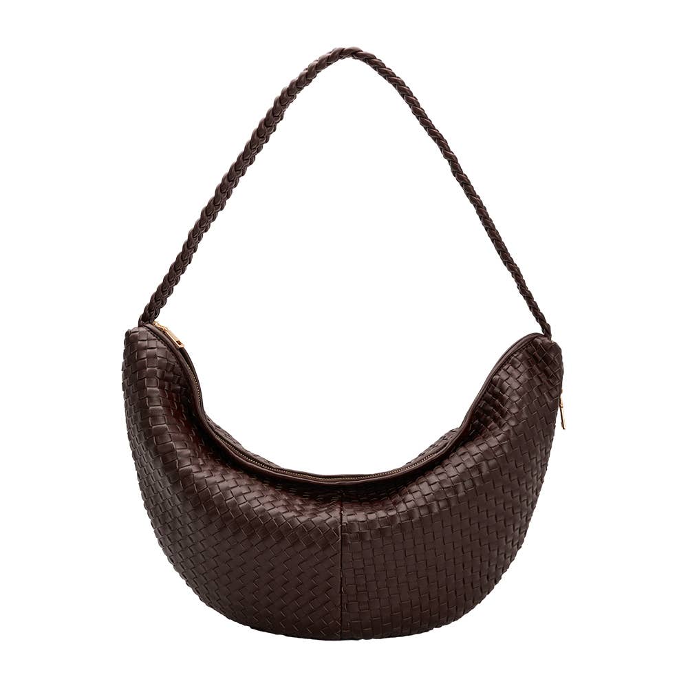 Raquel Espresso Recycled Shoulder Bag