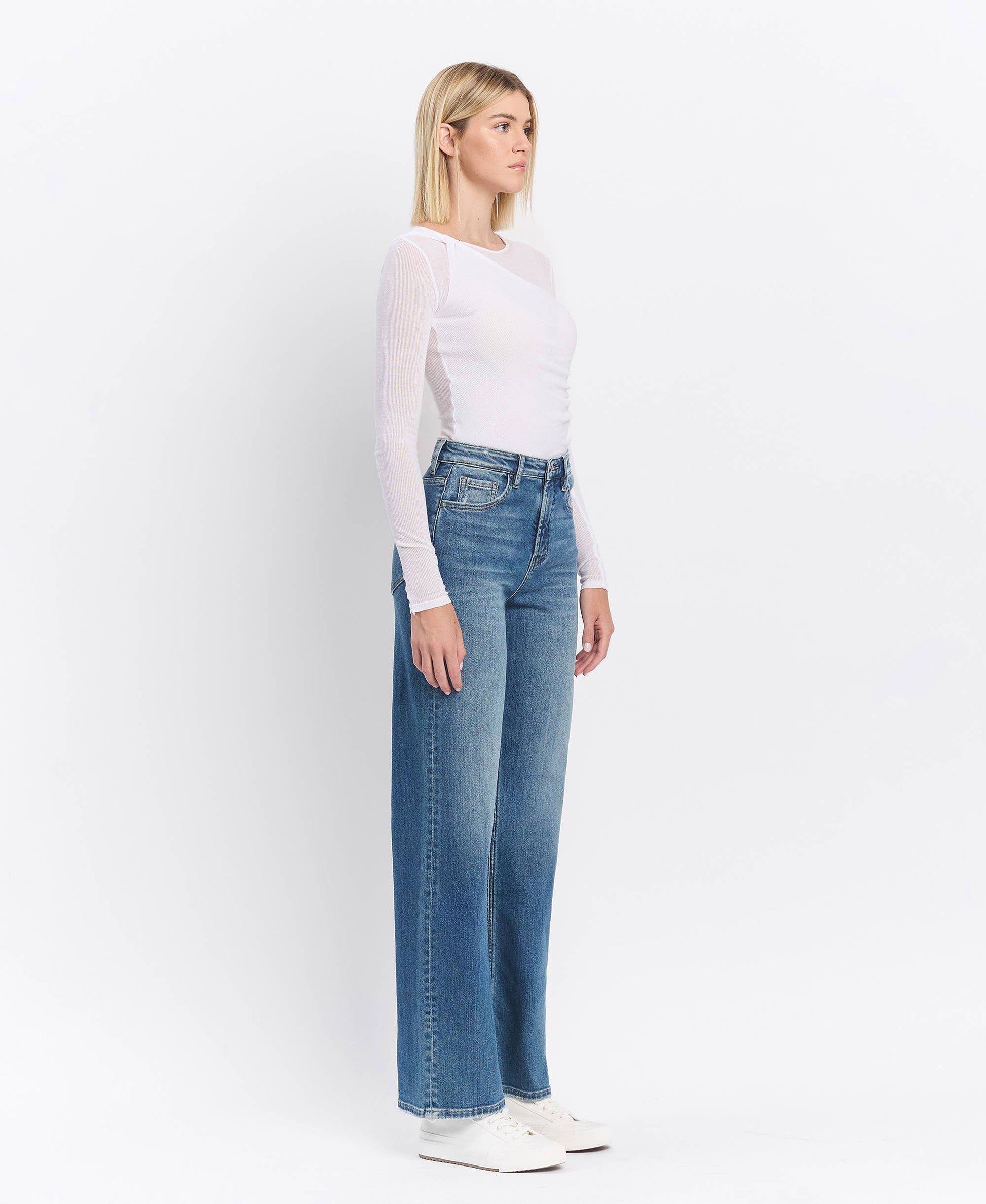 Hank Super High Rise Wide Leg Jeans