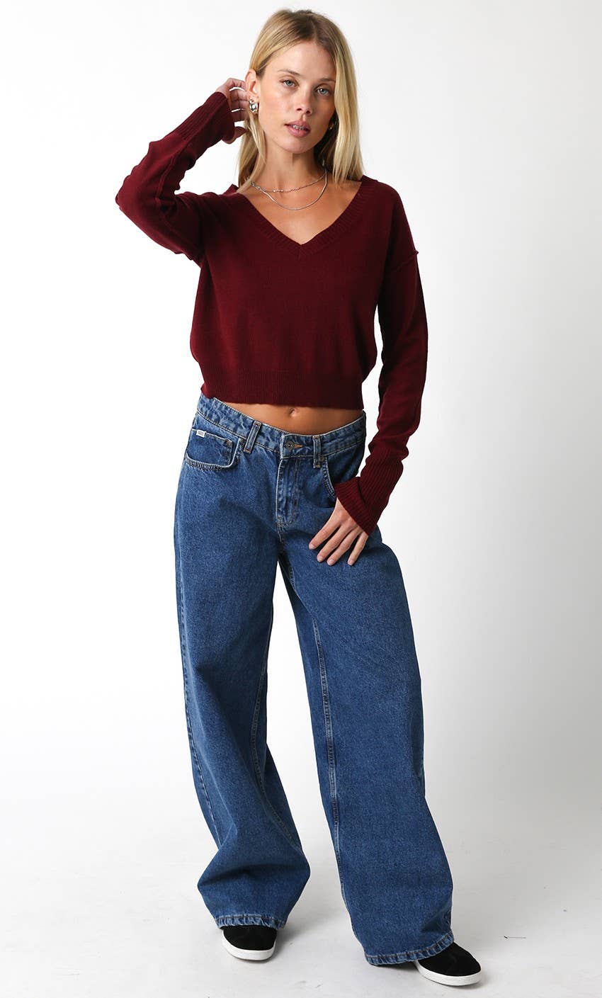 Shelley Sweater in Burgundy