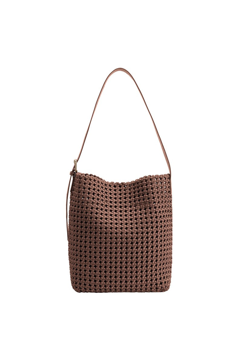 Celine Cocoa Nylon Large Shoulder Bag