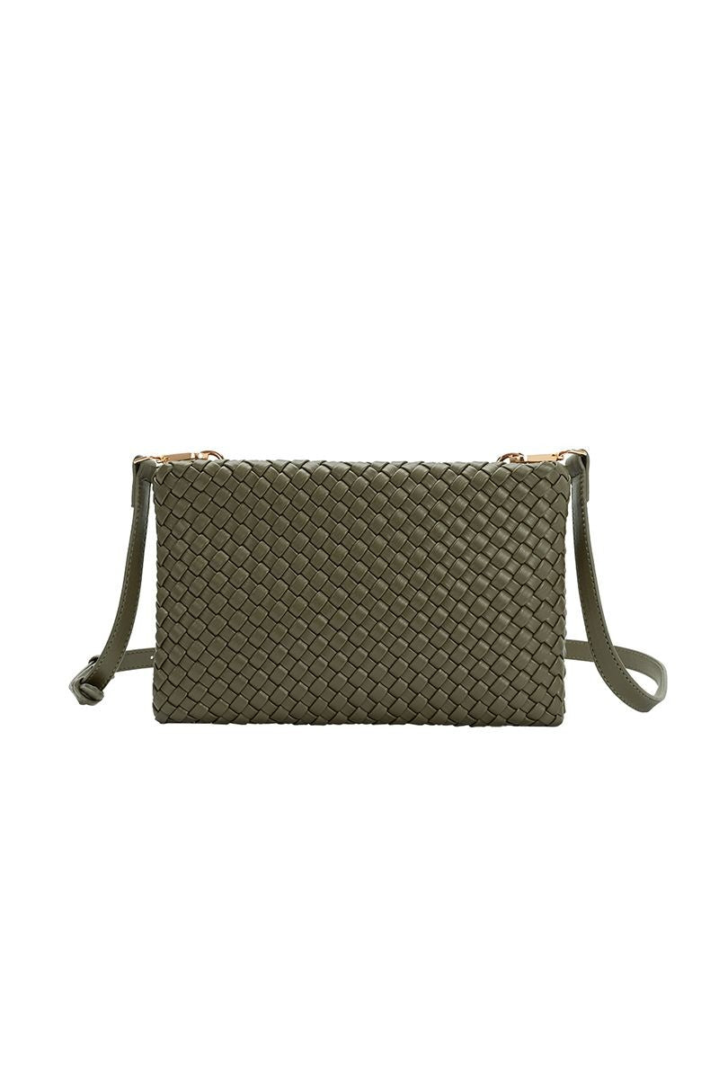 Daisy Olive Recycled Vegan Crossbody Bag