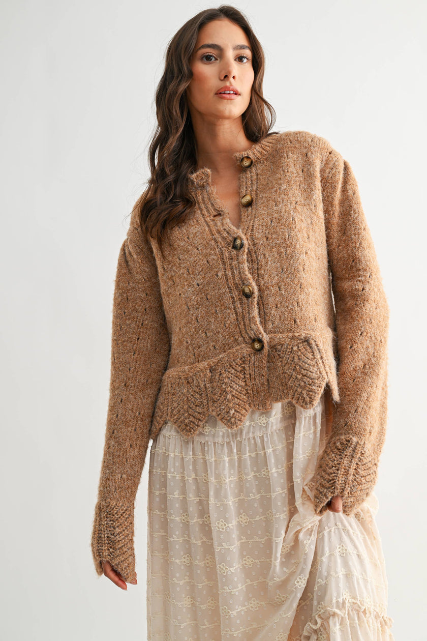 James Textured Knit Cardigan