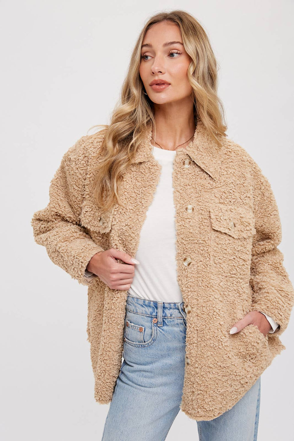 Porter Boucle Jacket in Latte