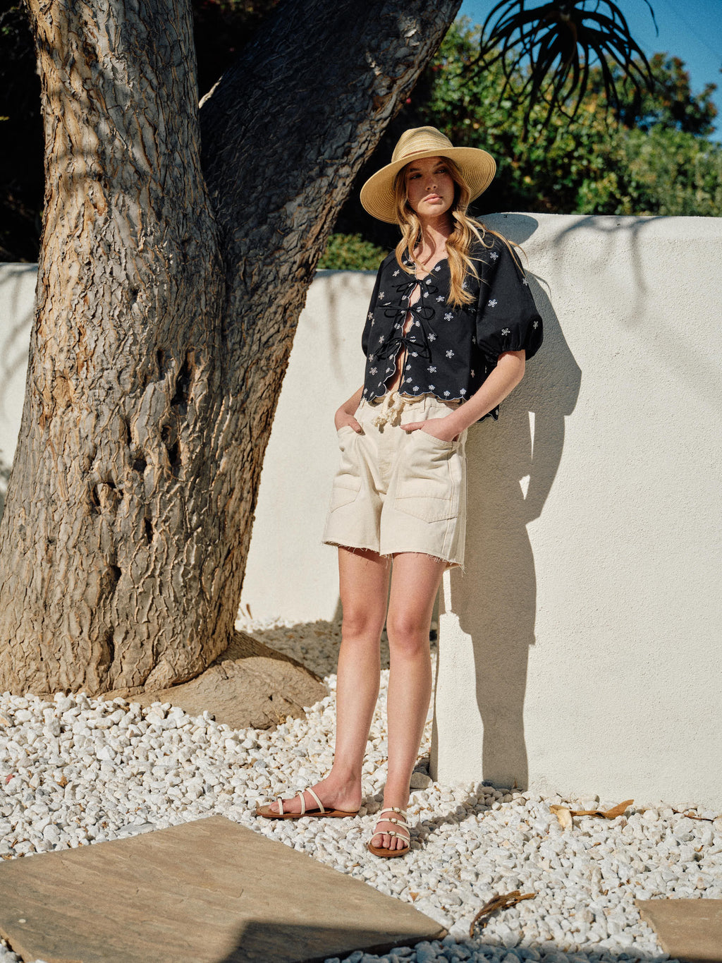 Stella Floral Tie Front Top