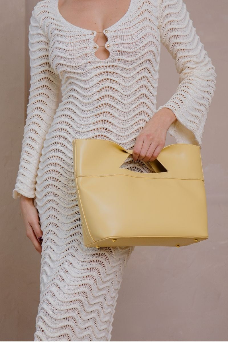 Jillian Yellow Recycled Vegan Tote Bag