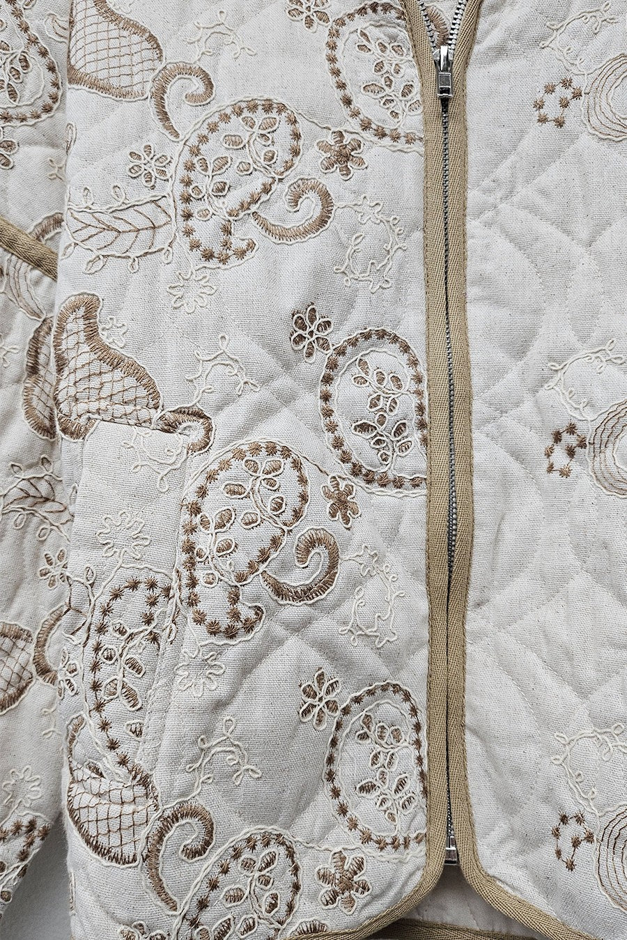 Paisley Quilted Embroidered Jacket