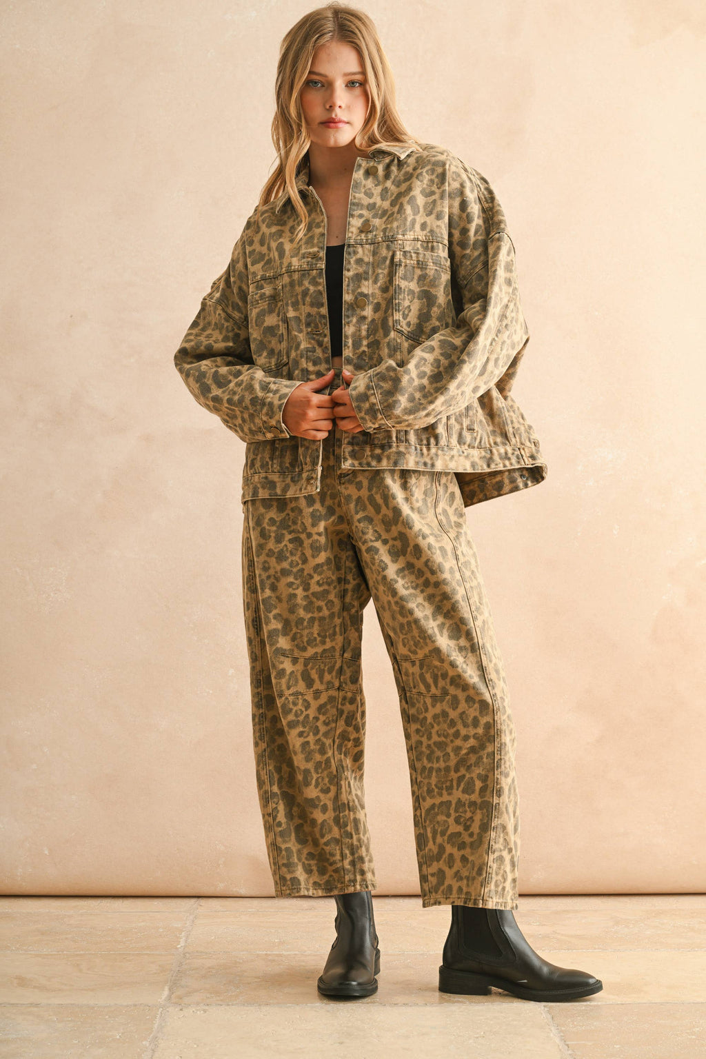 Hazel Leopard Printed Jacket