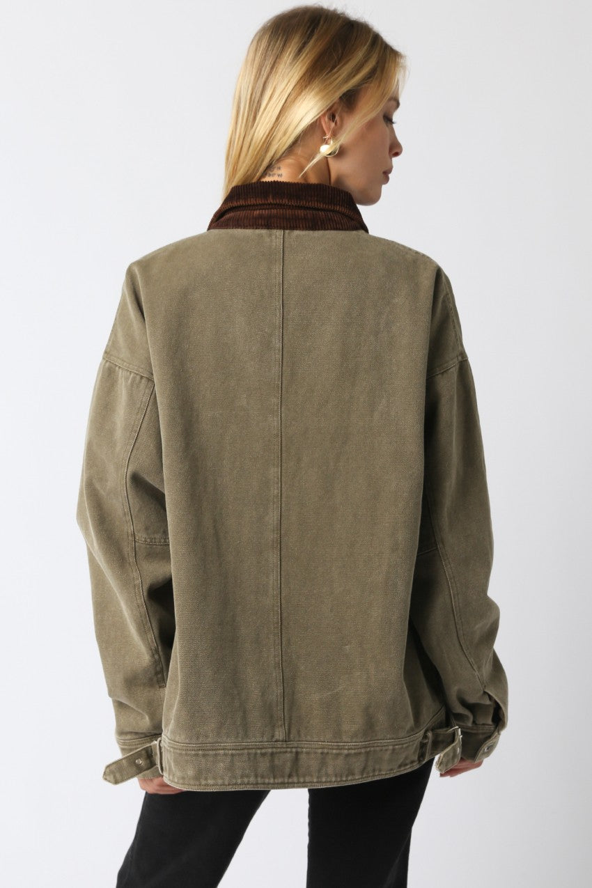 Elliott Barn Coat in Olive