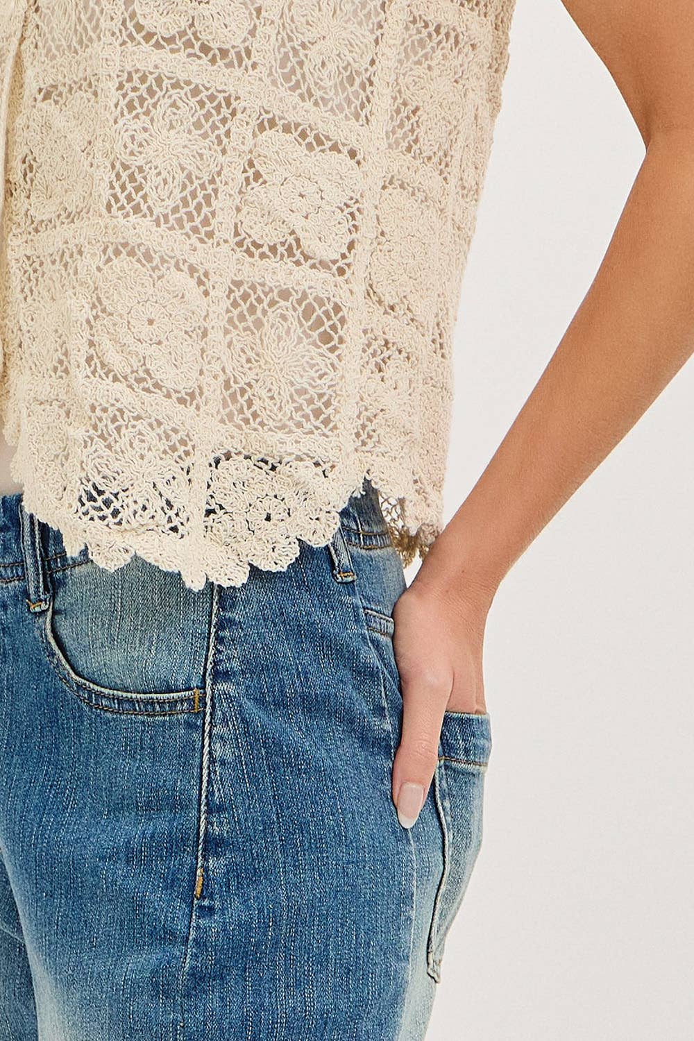 Beckett Floral Feel Crochet Tank