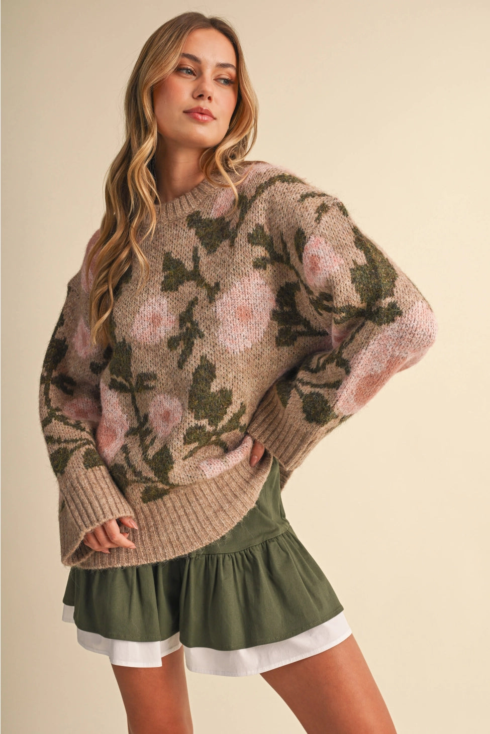 The Garden Hour Sweater in Taupe