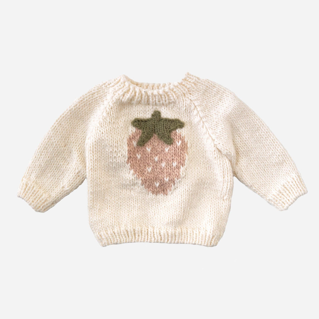 Strawberry Pullover Baby Sweater