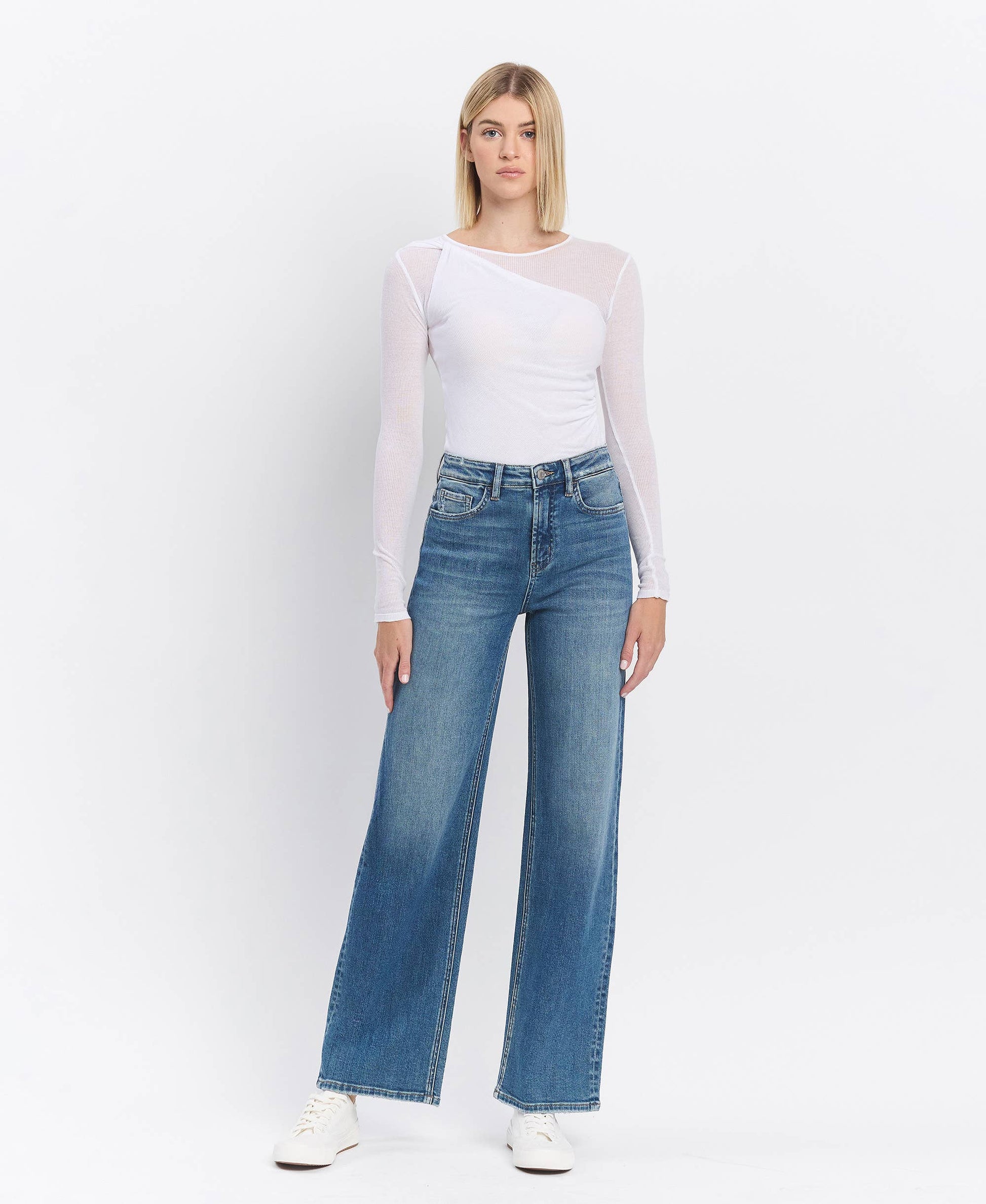 Hank Super High Rise Wide Leg Jeans