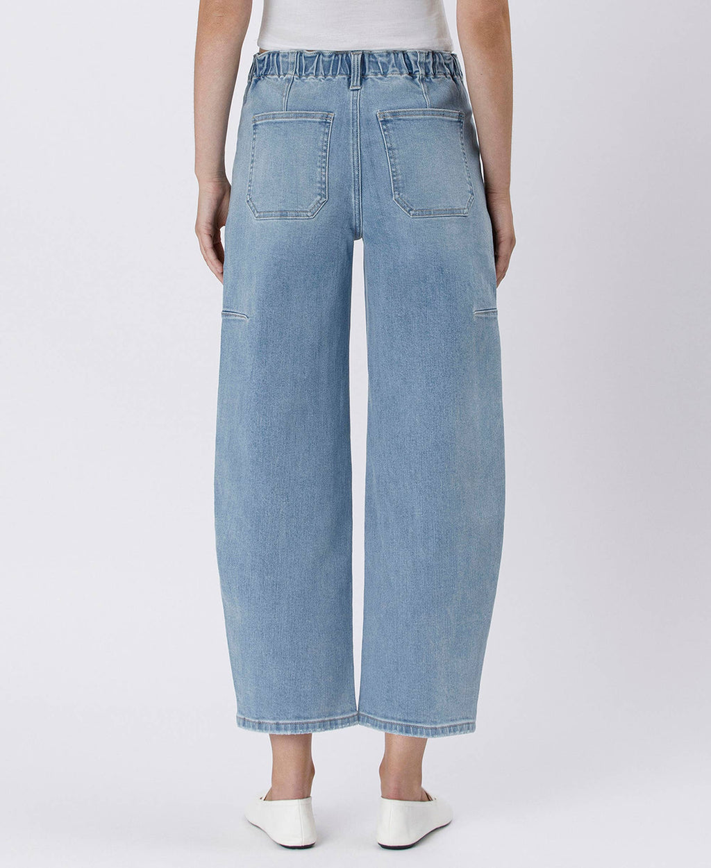 Cora Elastic Waist Barrel Jeans