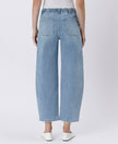 Cora Elastic Waist Barrel Jeans