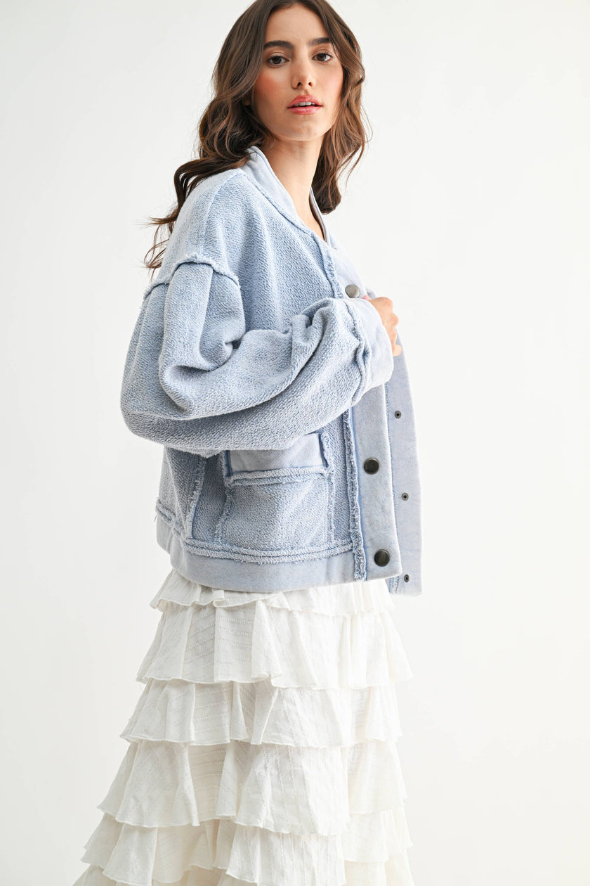 Theo Textured Button Up Jacket