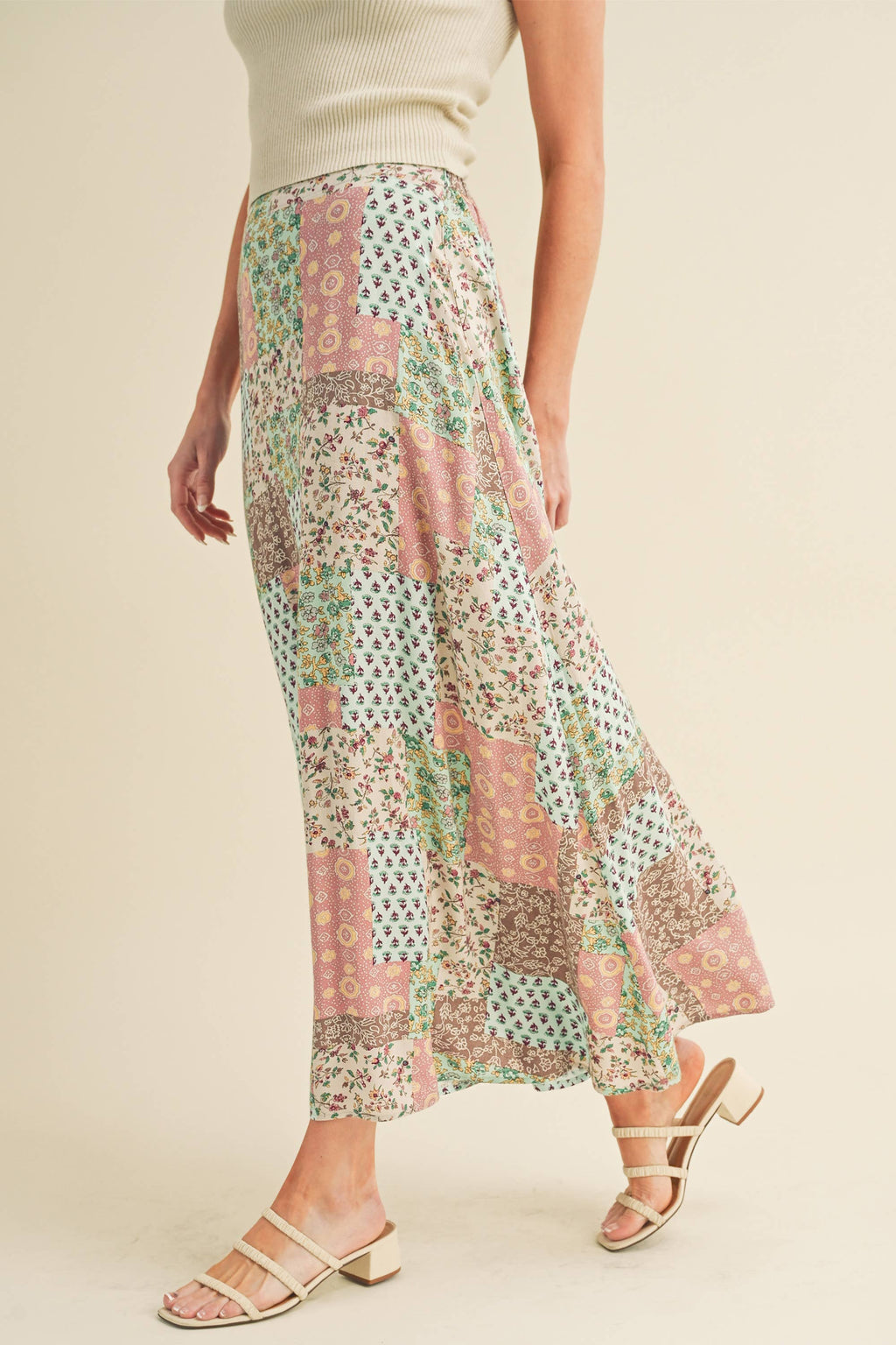 Perry Patchwork Maxi Skirt