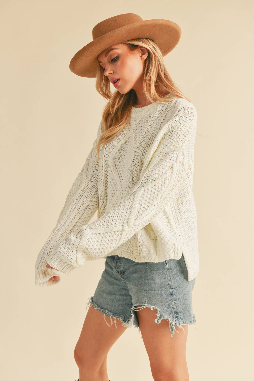 Adela Sweater in White