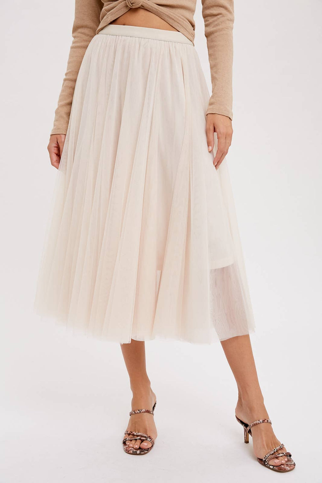 Rinna Tulle Midi Skirt