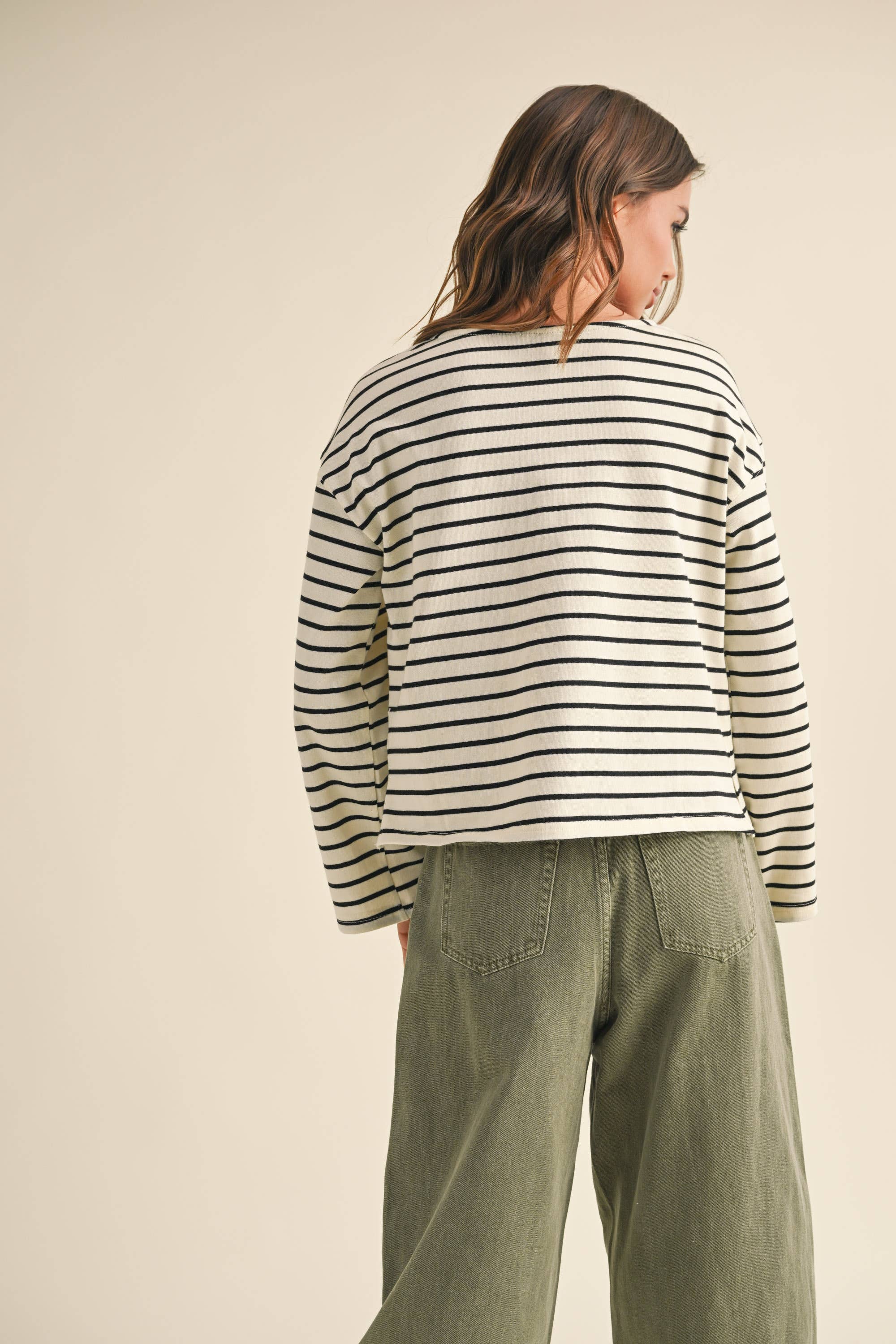 Tyler Striped Long Sleeve Top