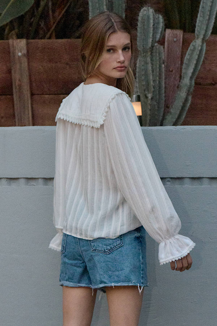 Celeste Lace Pintuck Blouse