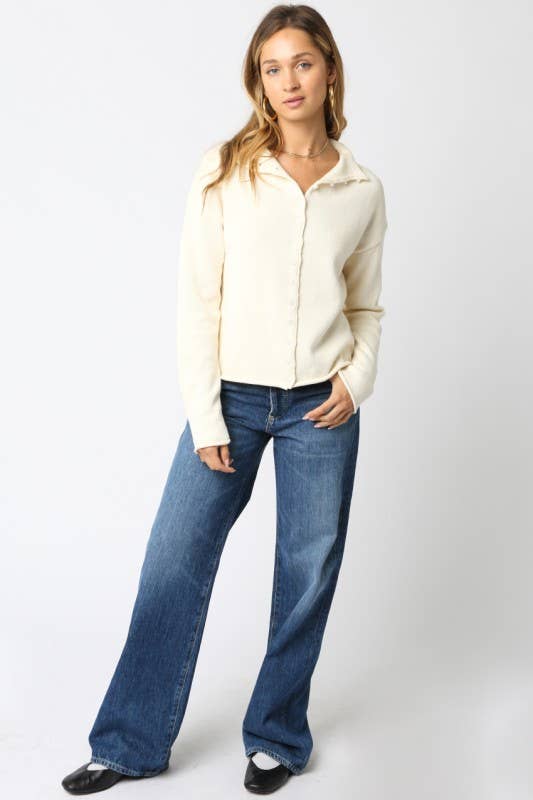 Elisa Button Knit Top